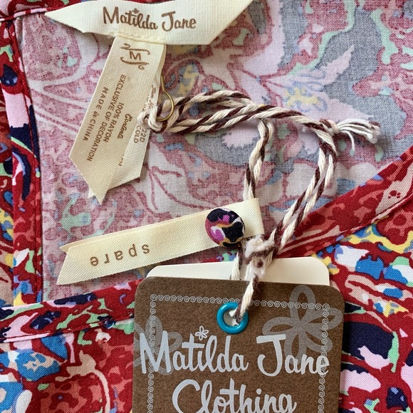 Women’s Matilda Jane Dress Lovely menagerie M sheath patchwork Romantic Flounce - Picture 9 of 16